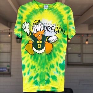 Yellow Green Tie-Dye Disney Donald Duck Shirt